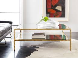 Brooks Square Gold Glass Coffee Table