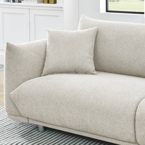 Modern Beige Textured Sofa