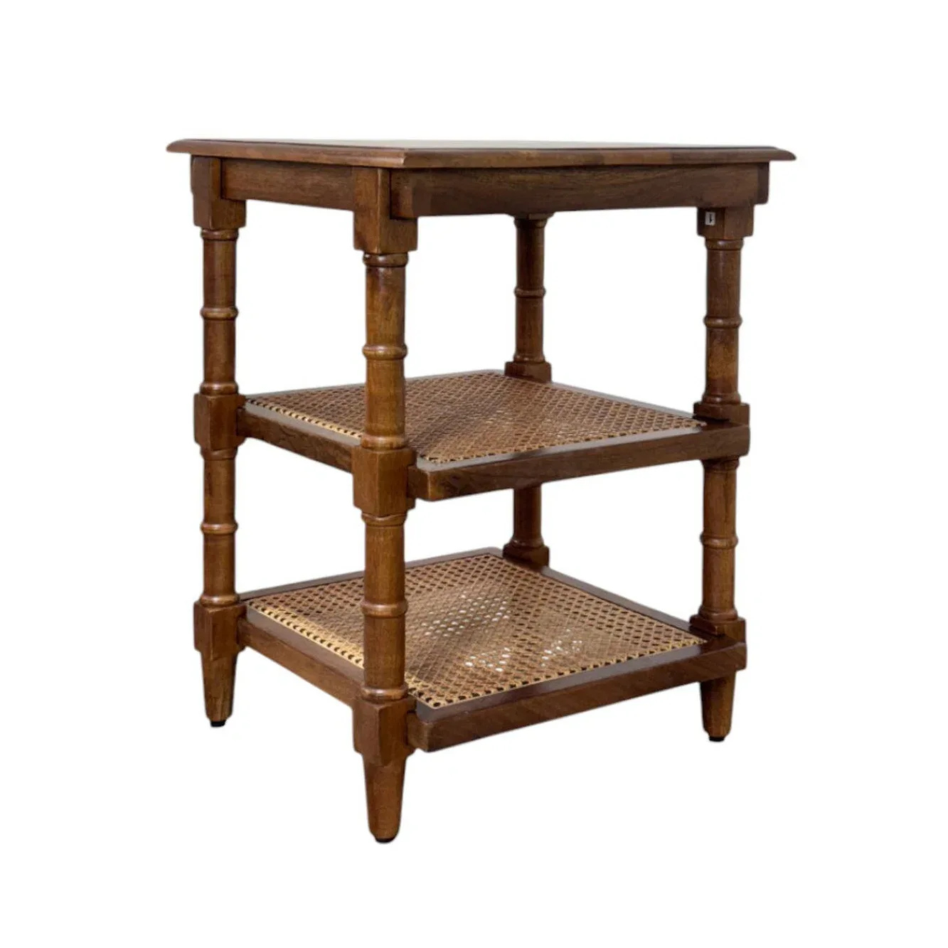 Chesterfield Mango Wood Side Table Chestnut