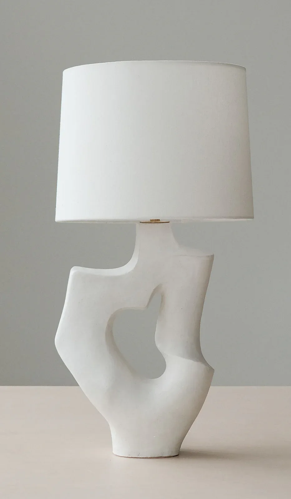 Kassandra Thatcher Torso Sculptural White Table Lamp