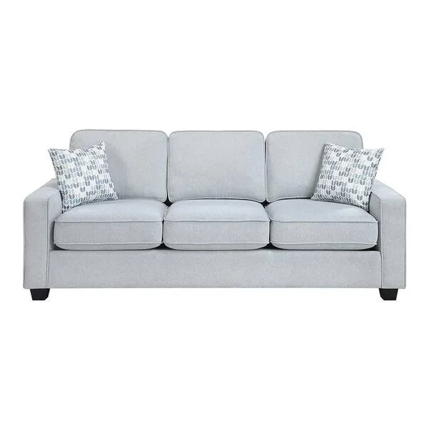 Oswald Gray Textured Fabric Sofa