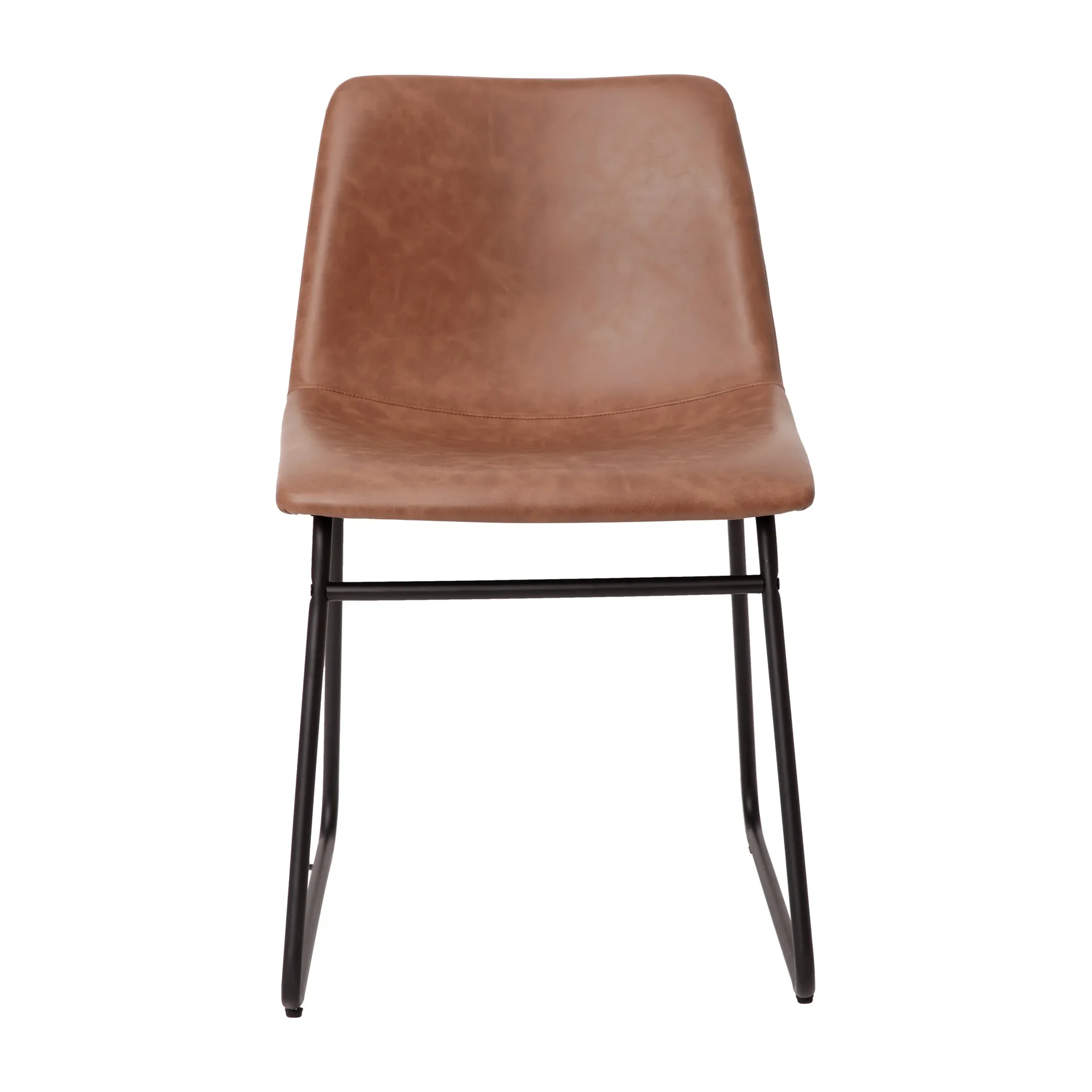 Brown Leather Dining Chair