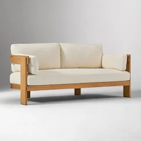 Monterey Modern Teak Outdoor Loveseat