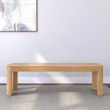Natural Wood Rectangular Coffee Table