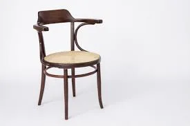 Brown Wood Bentwood Armchair
