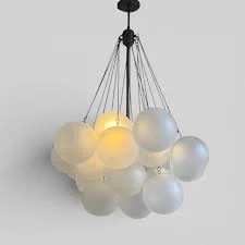 Brass Cloud Globe Chandelier