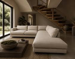 Beige Fabric Modular Sectional Sofa