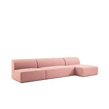 Weber Pink Fabric Modular Ottoman