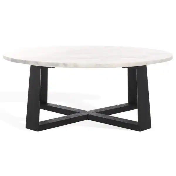 Trenton Round Marble Top Coffee Table