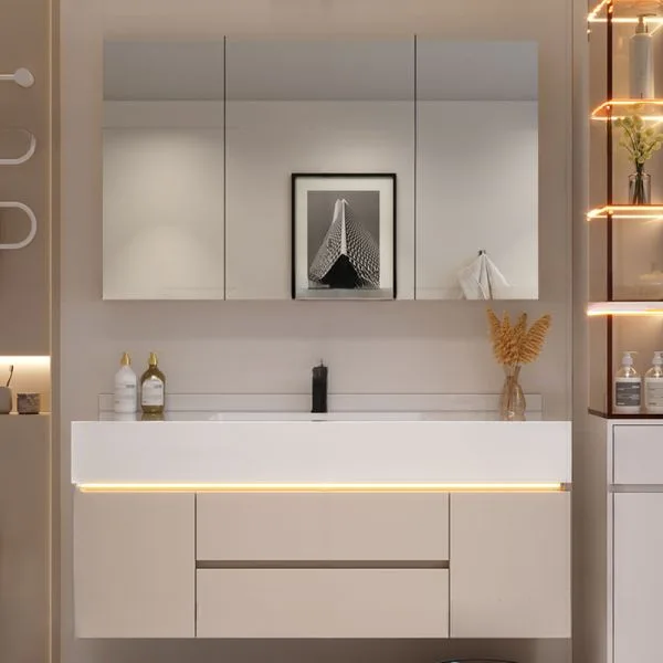 Modern Cream Floating Vanity