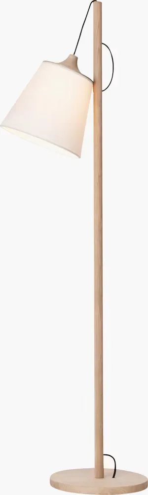 Pull Natural Wood Floor Lamp