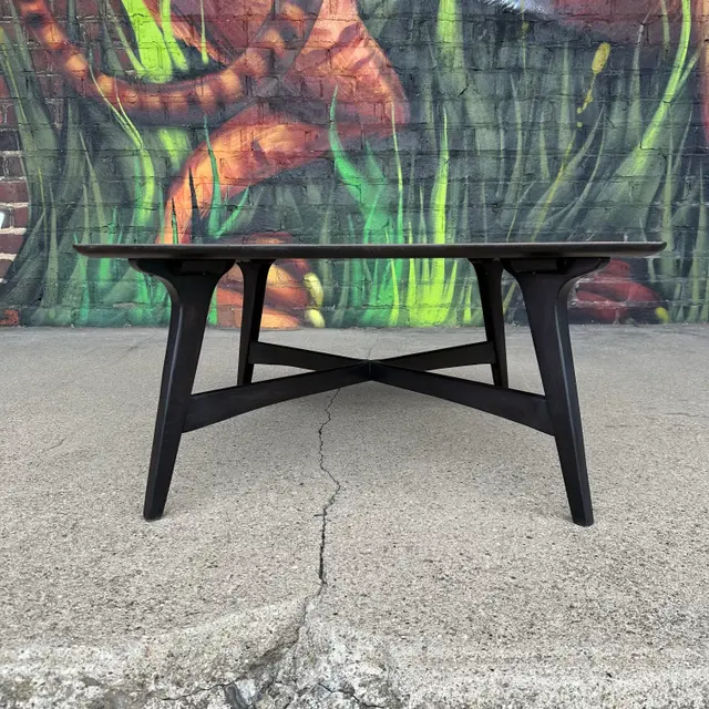 Black Square Wood Coffee Table