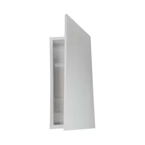 Davis Slab Panel White Rectangular Wall Cabinet