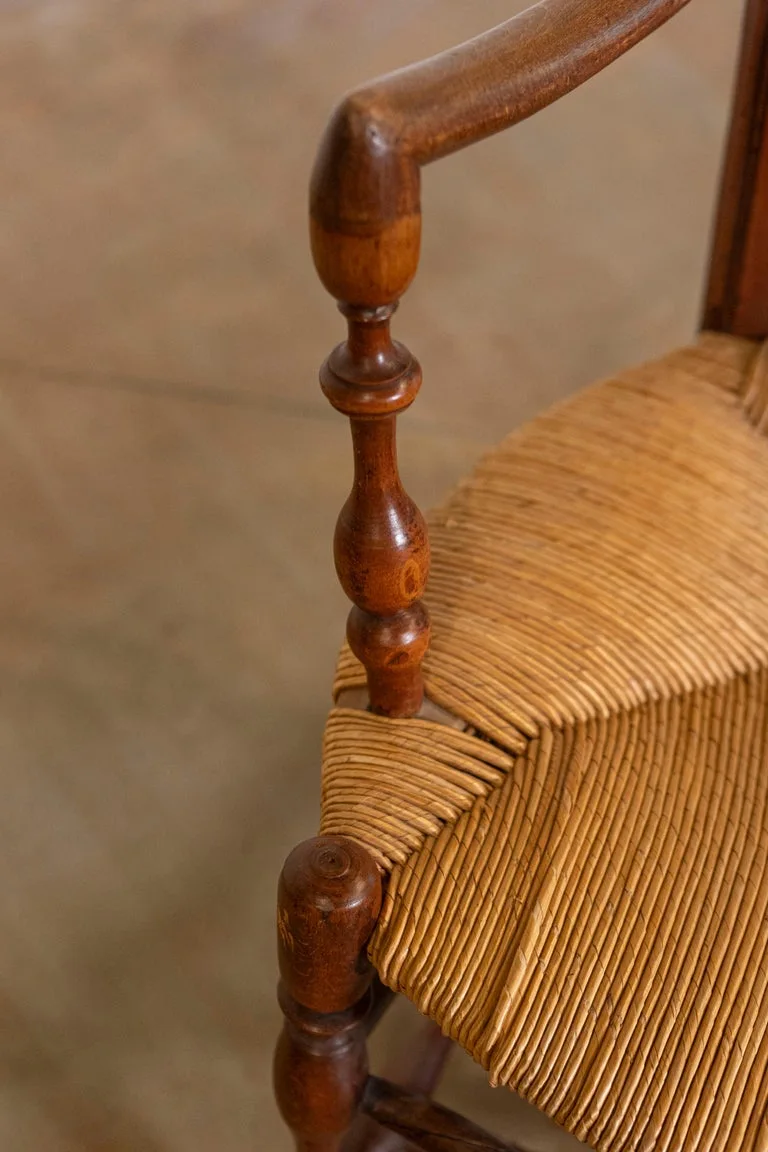 Rustic French Walnut Armchair