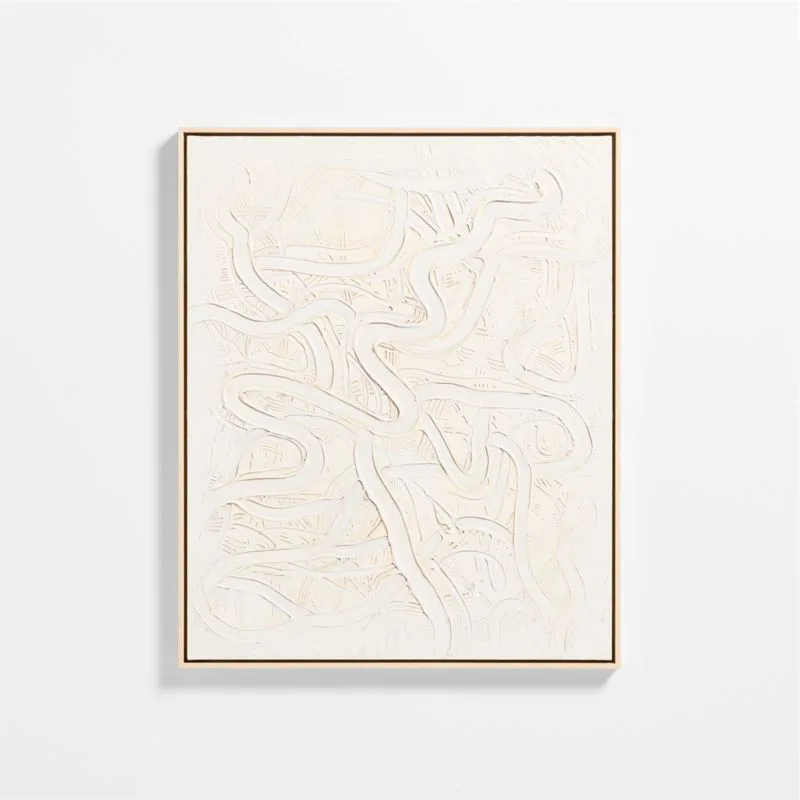 Clear Conscience White Abstract Framed Wall Art