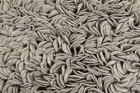 Surya Blossom Gray Wool Shag Area Rug