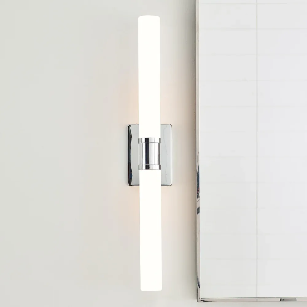 Keaton Polished Metal Cylindrical Wall Sconce
