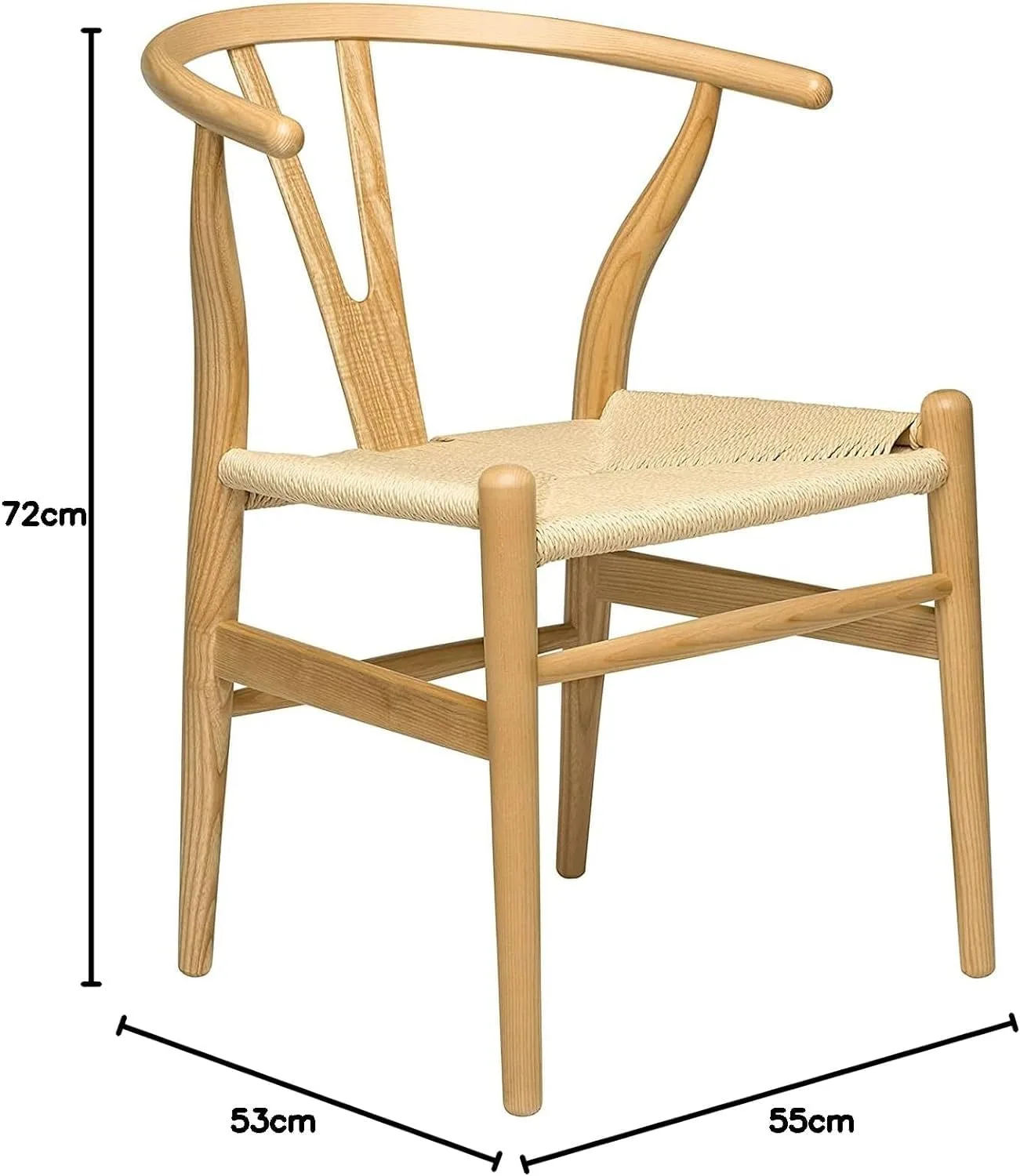 Natural Wood Wishbone Chair