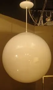 White Glass Globe Pendant Light