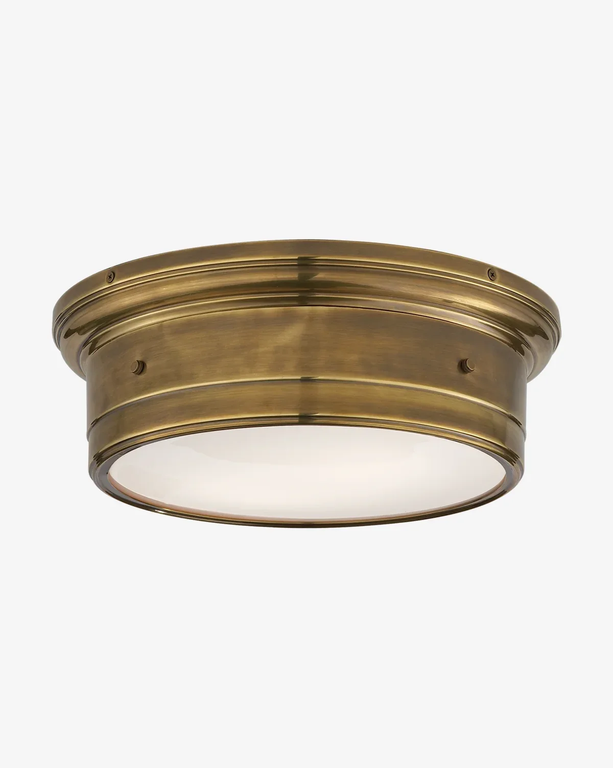 Siena Antique Brass Round Flush Mount Ceiling Light