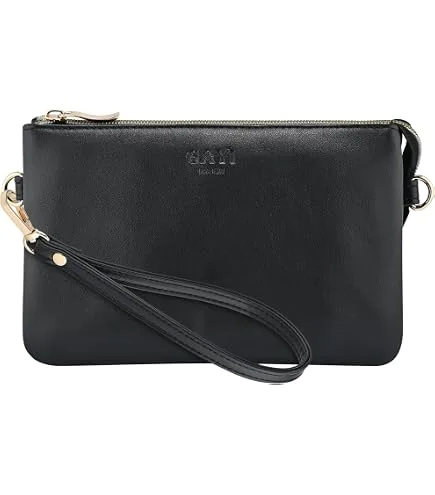 GM LIKKIE Black Rectangular Clutch Bag