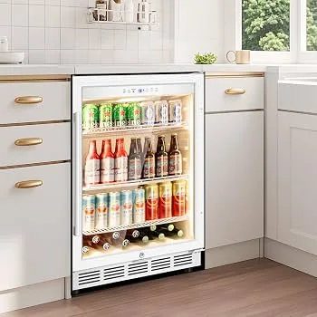 White Beverage Refrigerator