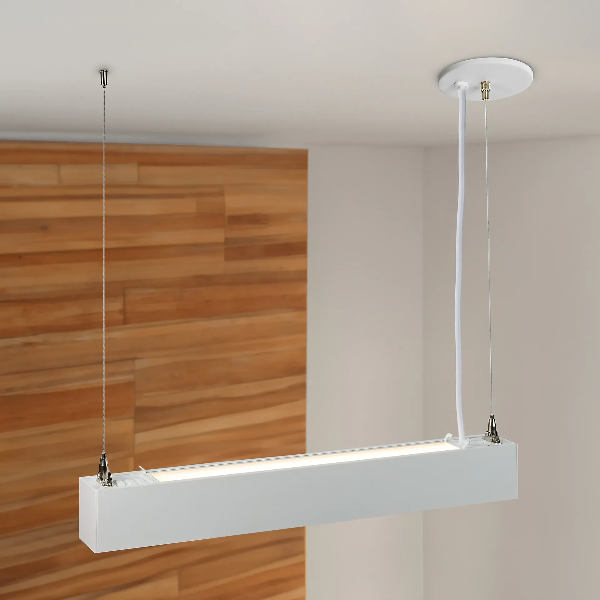 Maxxima White Linear Pendant Light