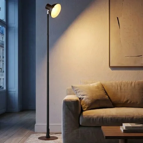Matte Black Metal Floor Lamp