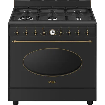 Matte Black Gas Range