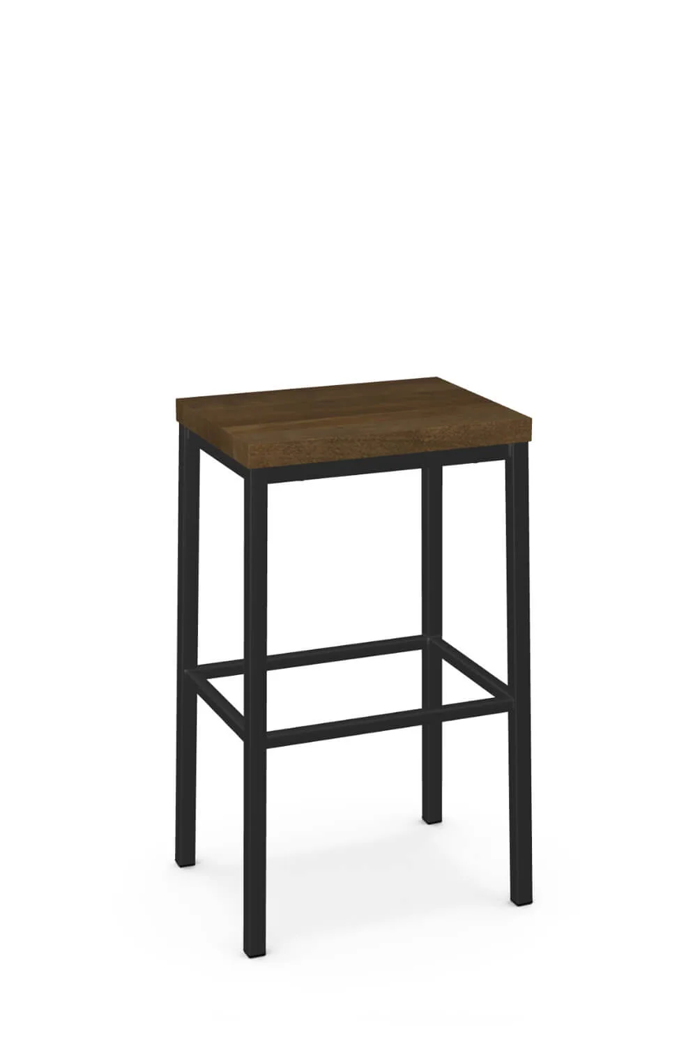 Bradley Industrial Wood and Metal Bar Stool