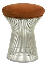 Platner Round Wire Base Stool