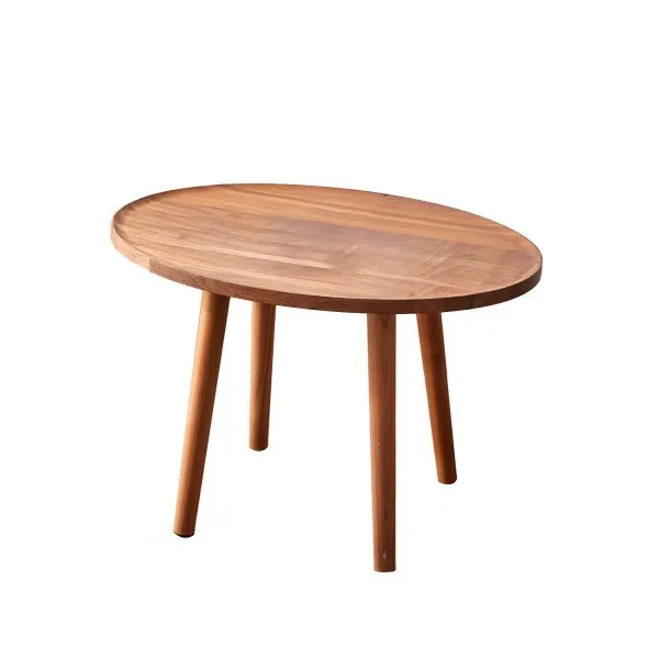 Oval Natural Wood Coffee Table