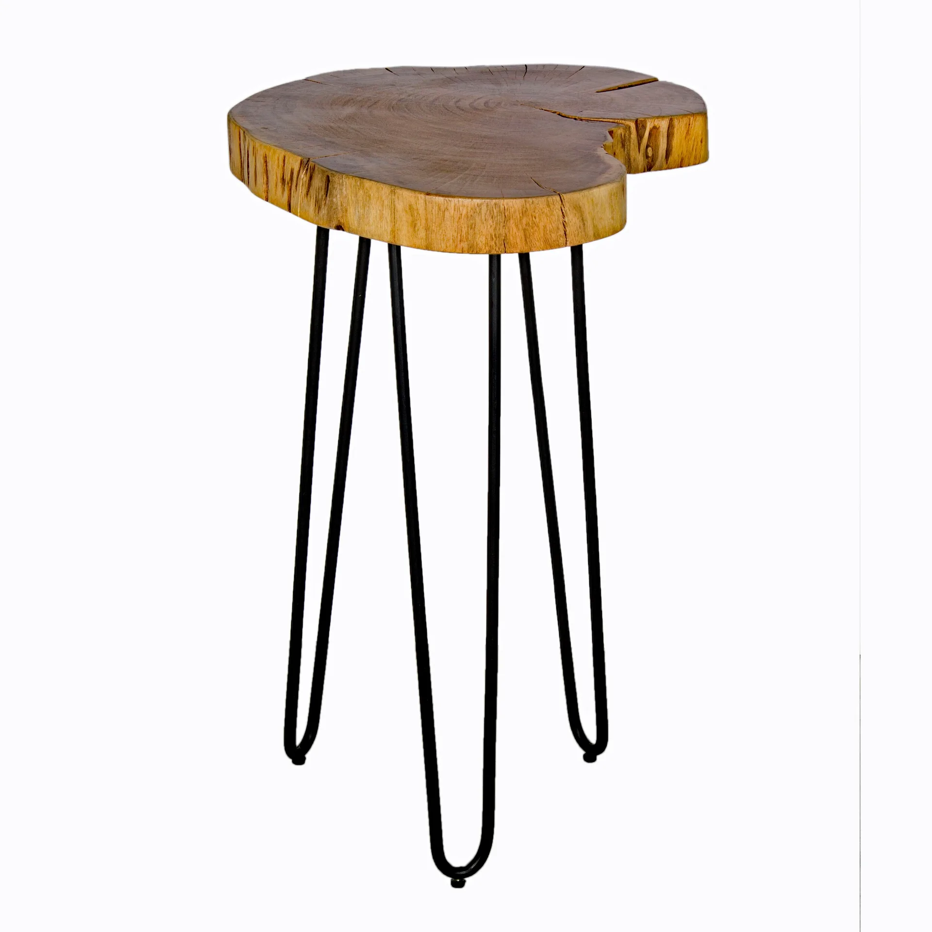 Alaterre Furniture Natural Wood Live Edge Side Table
