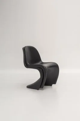 Verner Panton Matte Black Sculptural Chair