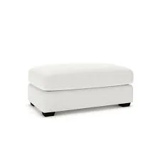 Rhodes White Rectangular Upholstered Ottoman