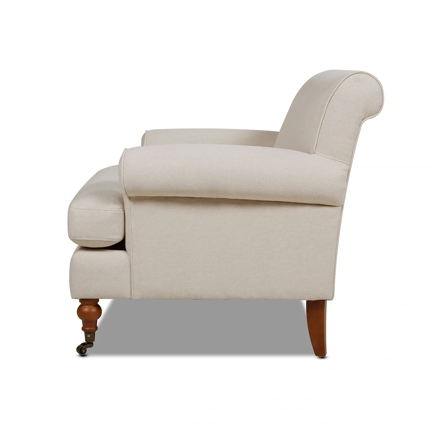 Beige Upholstered Armchair