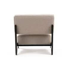 Beige Textured Upholstered Dining Chair