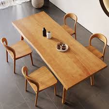 Natural Rectangular Wooden Dining Table