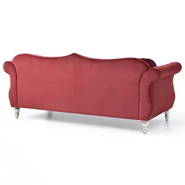 Red Velvet Sofa