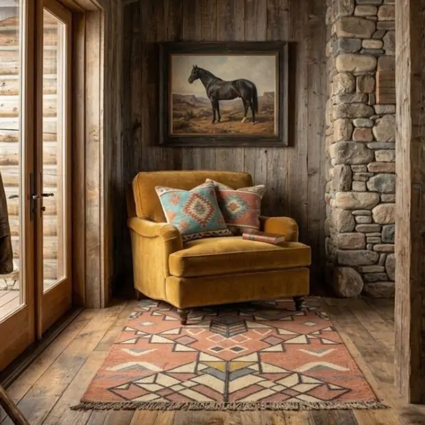 Rust Canyon Geometric Southwestern Area Rug