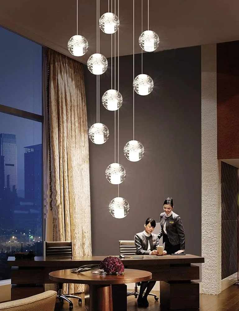 Modern Glass Multi Pendant Chandelier