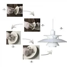 Matte White Metal Pendant Light