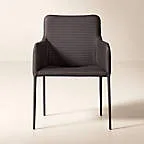 Duke Brown Ribbed Upholstered Armchair
