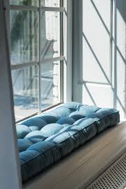 Blue Velvet Rectangular Bench Cushion
