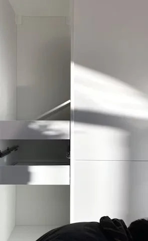 Minimalist Matte White Wall Cabinet