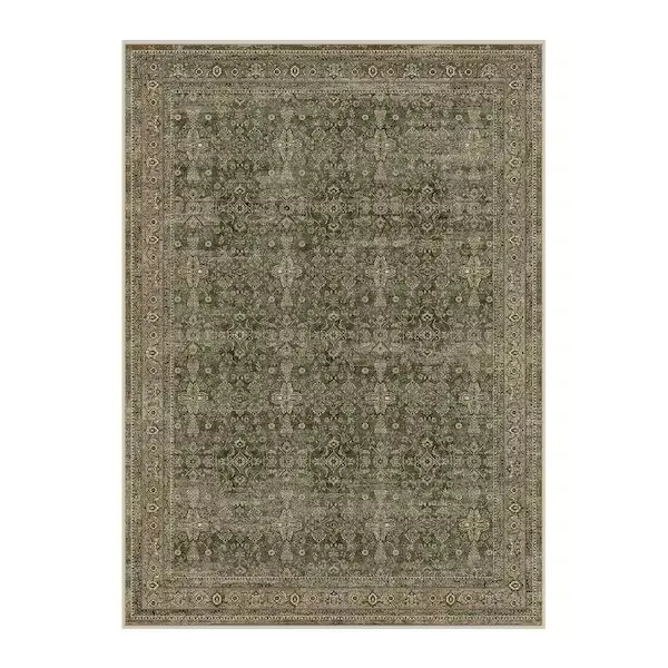 Distressed Vintage Floral Area Rug