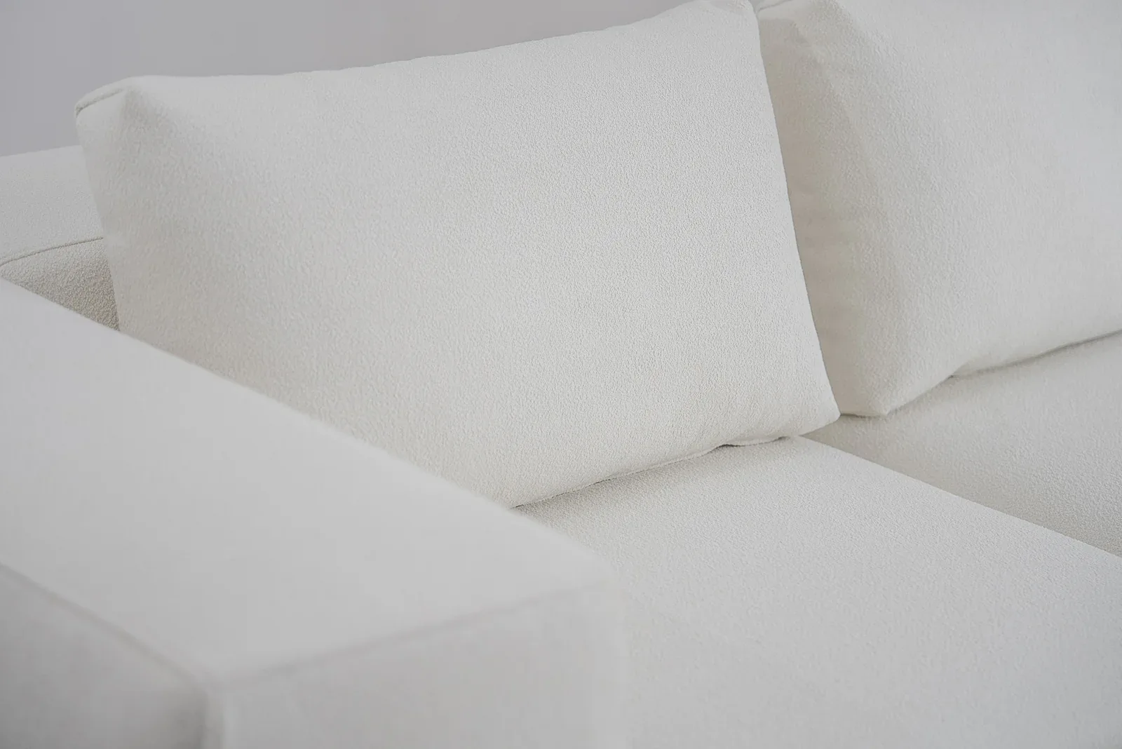 Atlas Pit Sofa White Fabric Sofa