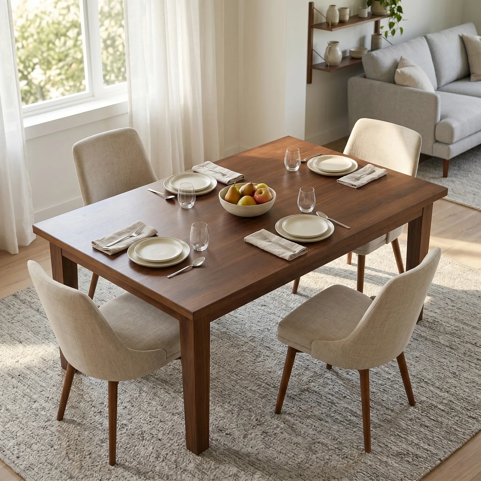 Rectangular Walnut Dining Table