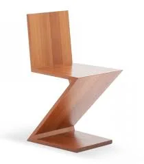 Cassina Natural Wood Zigzag Chair