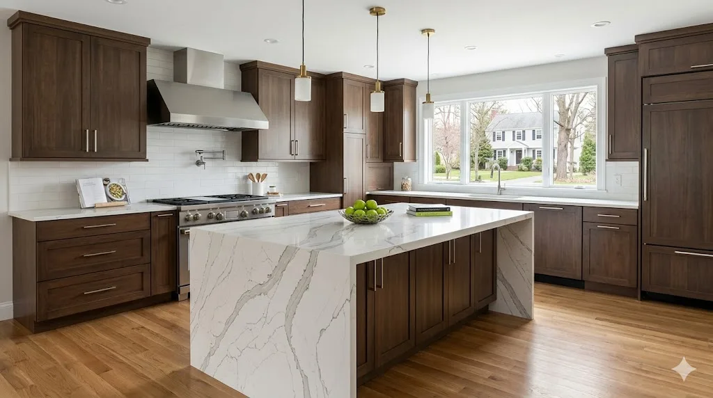 Rectangular Wood Kitchen Island